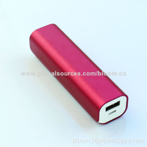 Exclusive Aluminum Power Bank, 2,600mAh, in Luxury Gold Color, Comfortable TextureNew